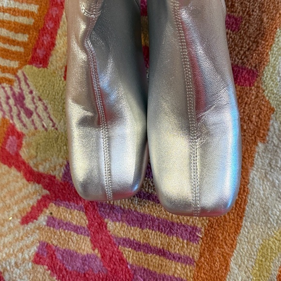 Circus by Sam Edelman silver tall Oaklyn Leather heeled boots 7 new - Picture 4 of 6